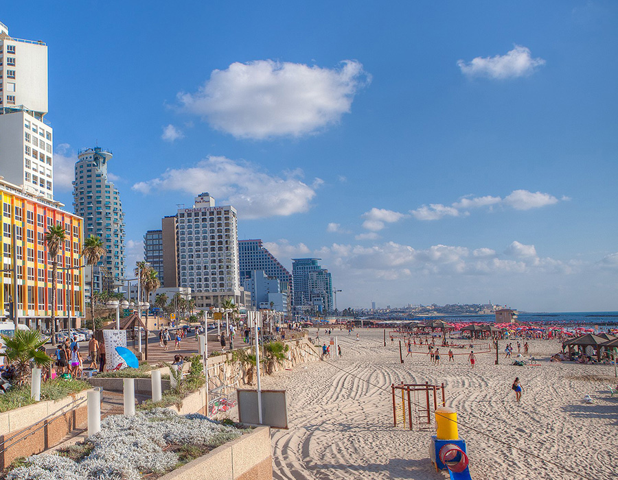 Tel Aviv Promenade bij strand